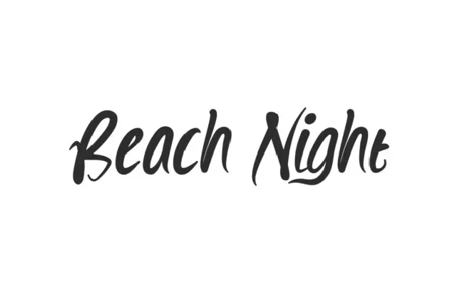 Beach Night font