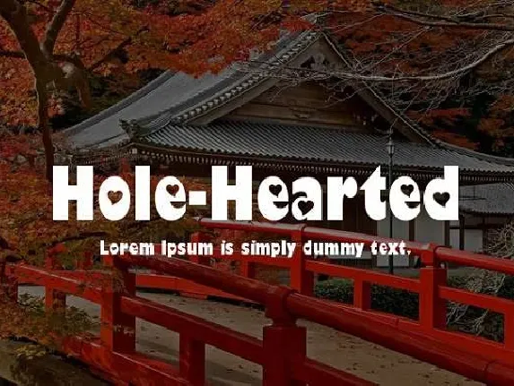 Hole-Hearted font