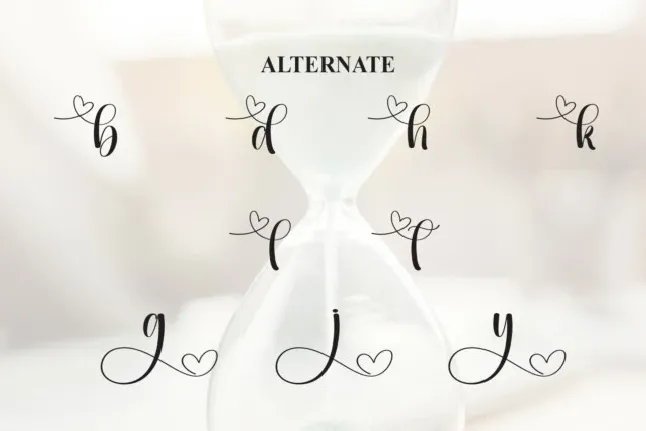 Hourglass Script font