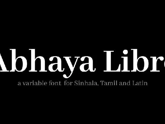 Abhaya Libre font