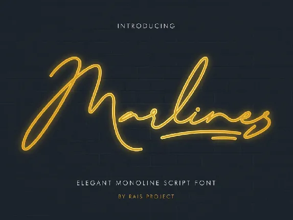 Marlines Demo font