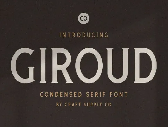 Giroud Condensed Serif font