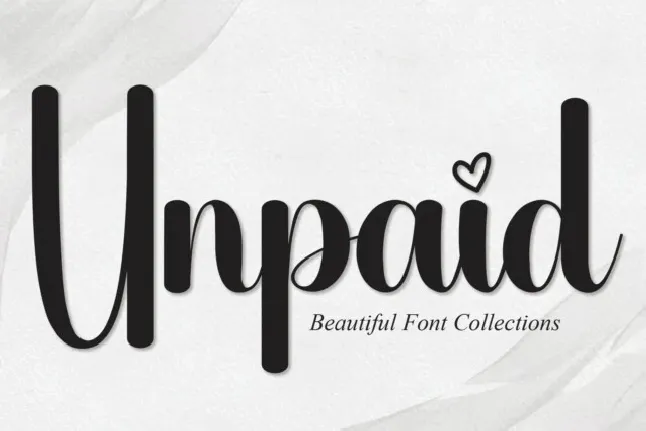 Unpaid Script font