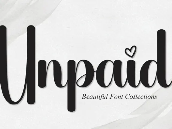 Unpaid Script font