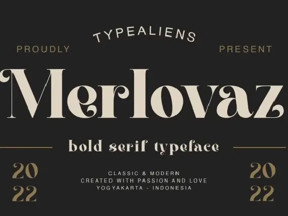 Merlovaz font