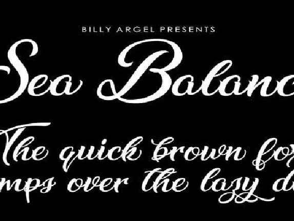 Sea Balance font