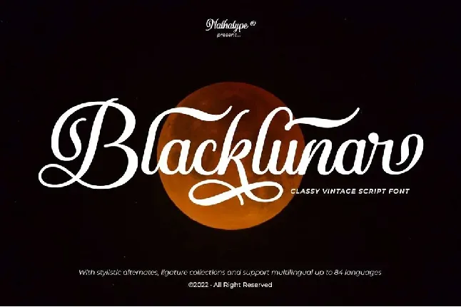 Blacklunar font