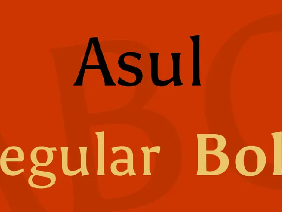 Asul font