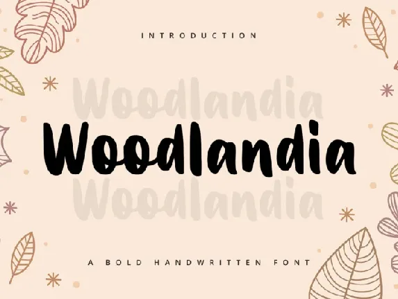 Woodlandia Display font