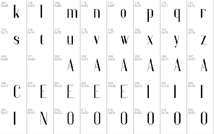 Anteric font