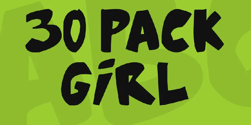 30 Pack Girl font