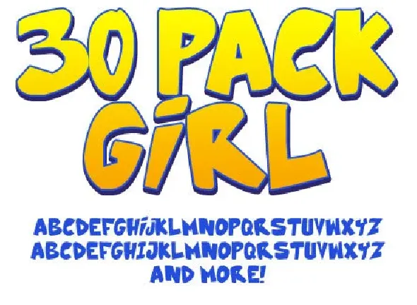 30 Pack Girl font