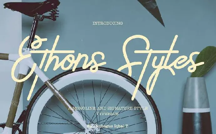 Ethons Styles Script Free Download font