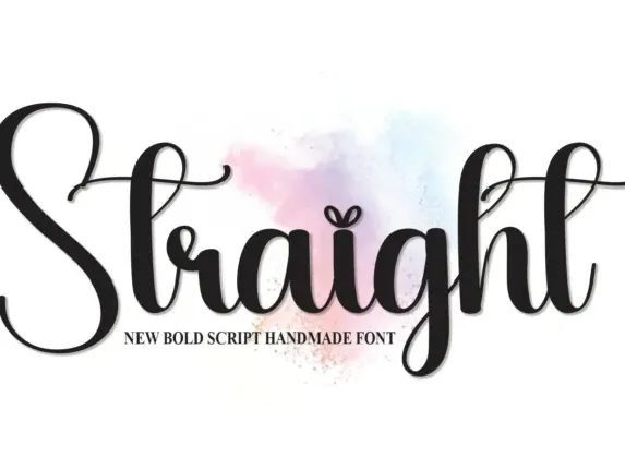 Straight Script font