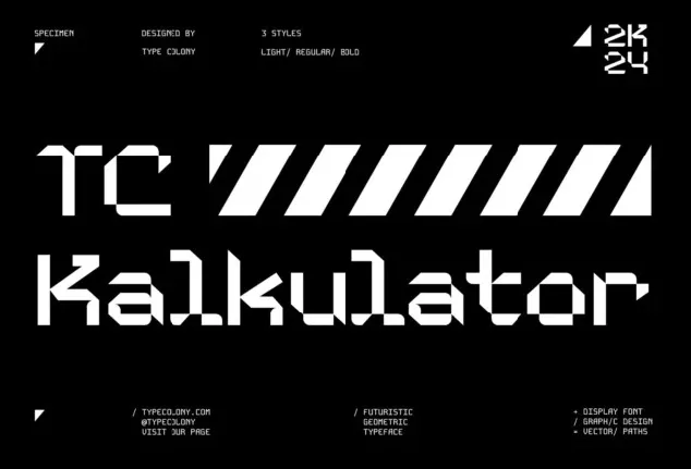 TC Kalkulator font