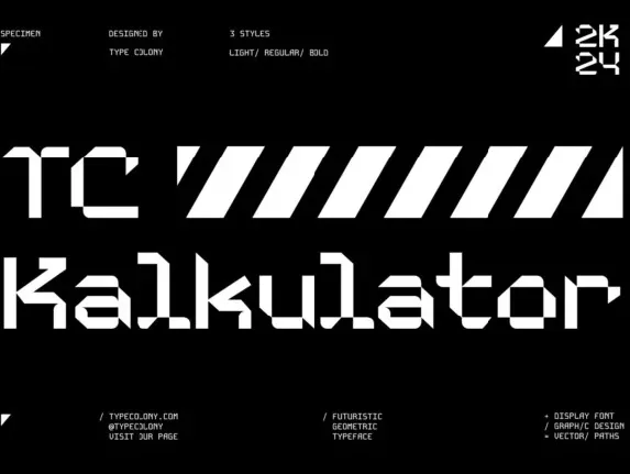 TC Kalkulator font