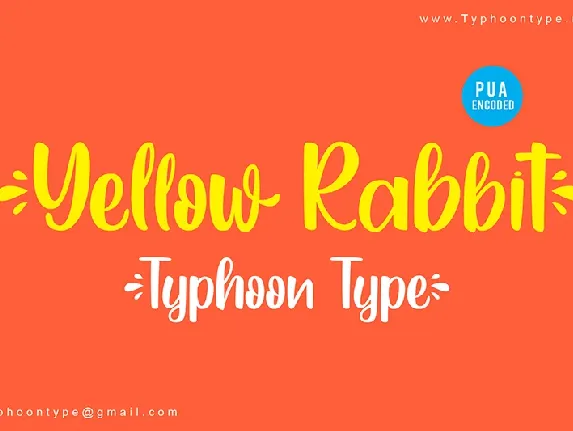 Yellow Rabbit Script font