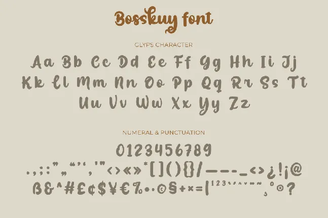 Bosskuy font