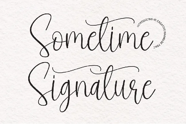 Sometime Signature font