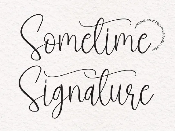 Sometime Signature font