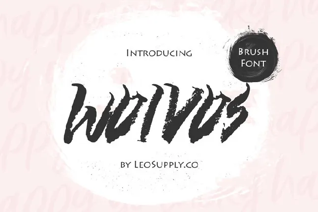 Wolvos Brush font