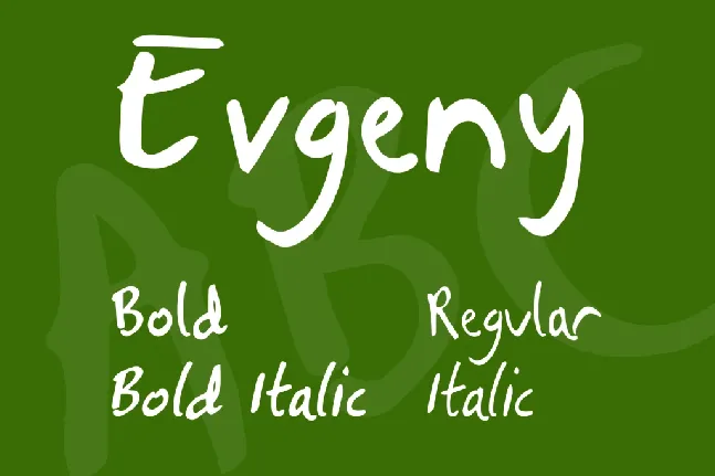 Evgeny font