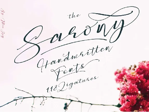 Sarony Handwritten font