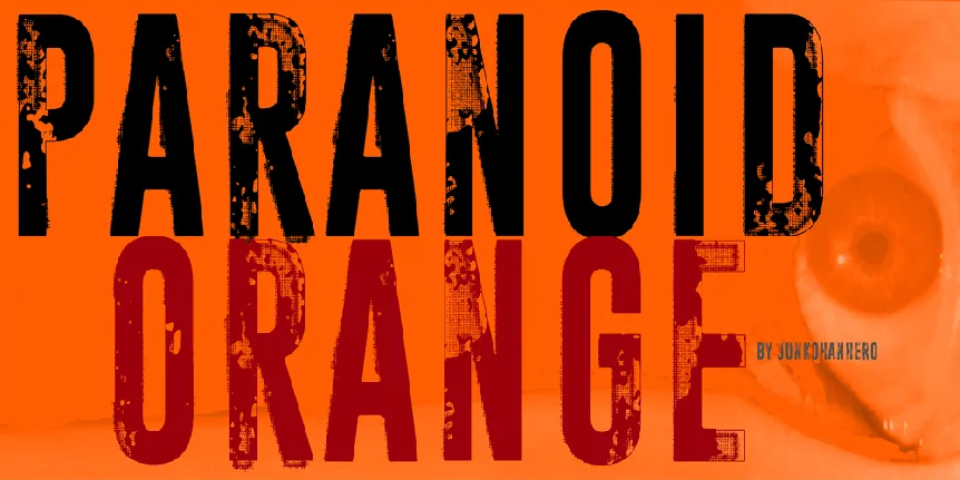 Paranoid Orange font