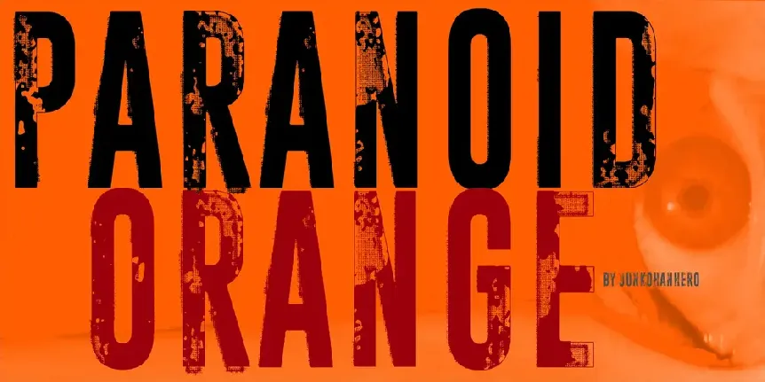 Paranoid Orange font