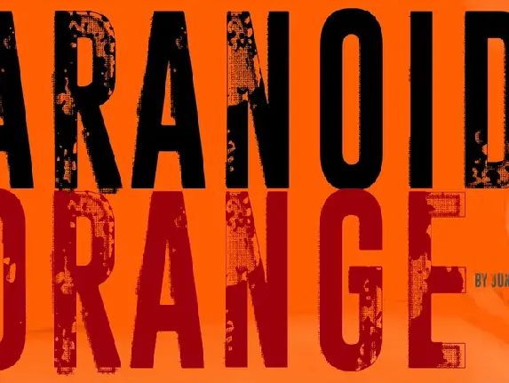 Paranoid Orange font