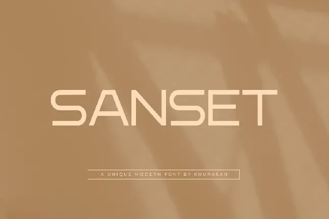 Sanset font