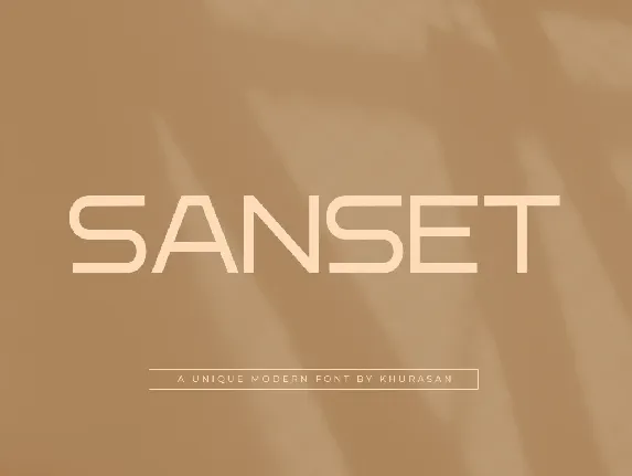 Sanset font