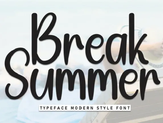 Break Summer Display font