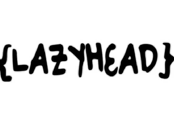 lazyyyyhead font