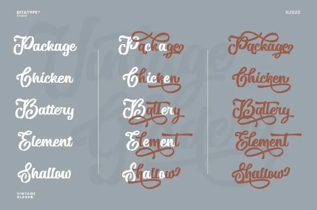 Vintage Glader font