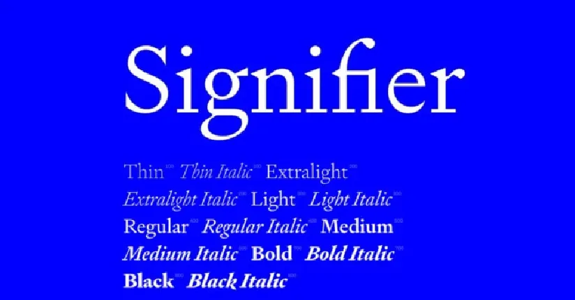 Signifier Family font