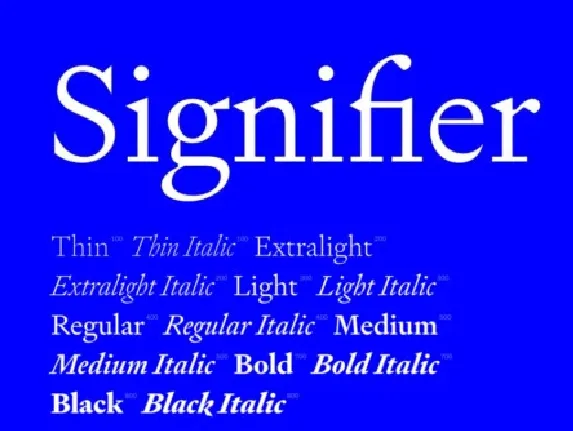 Signifier Family font