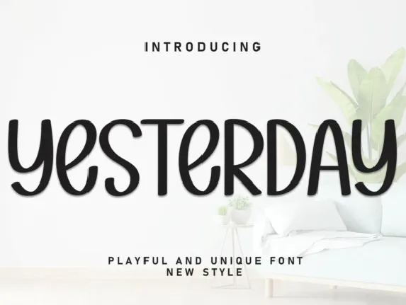 Yesterday Display font