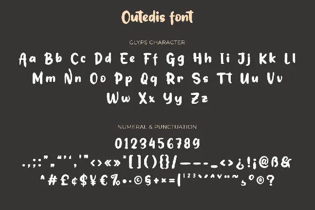 Outedis font