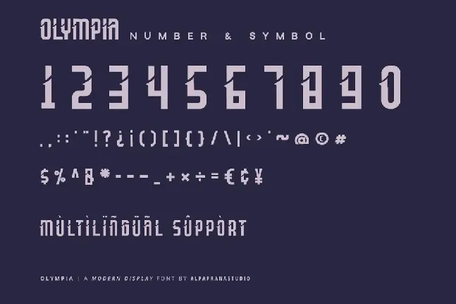 Olympia font