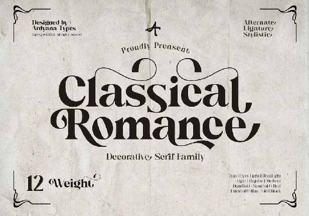 Classical Romance font