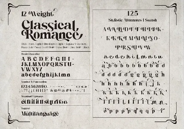 Classical Romance font