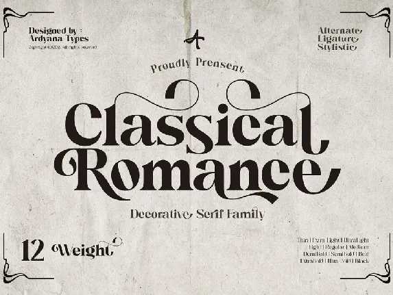 Classical Romance font