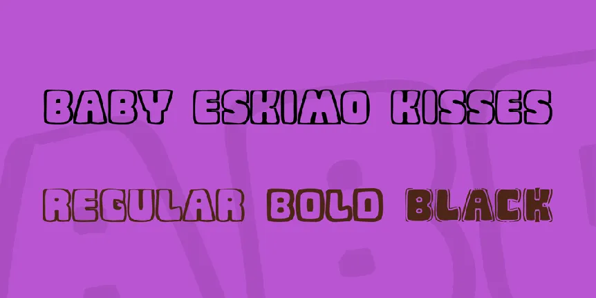 Baby Eskimo Kisses font