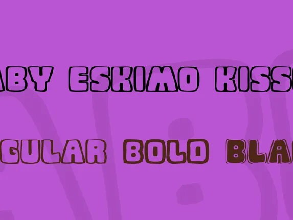 Baby Eskimo Kisses font