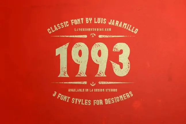 1993 font