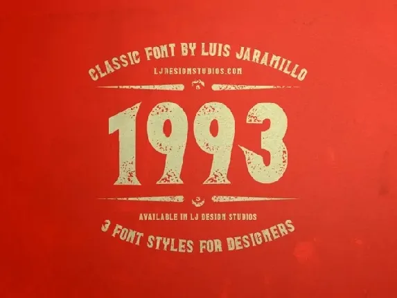 1993 font