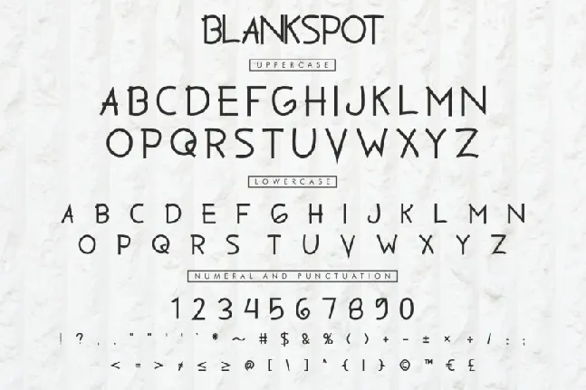 Blankspot Sans Serif font