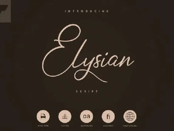 Elysian Script Typeface font