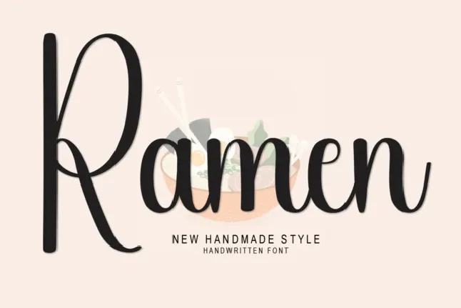 Ramen Script font